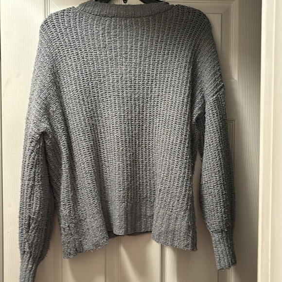 SO grey soft v neck sweater size large - Picture 2 of 5